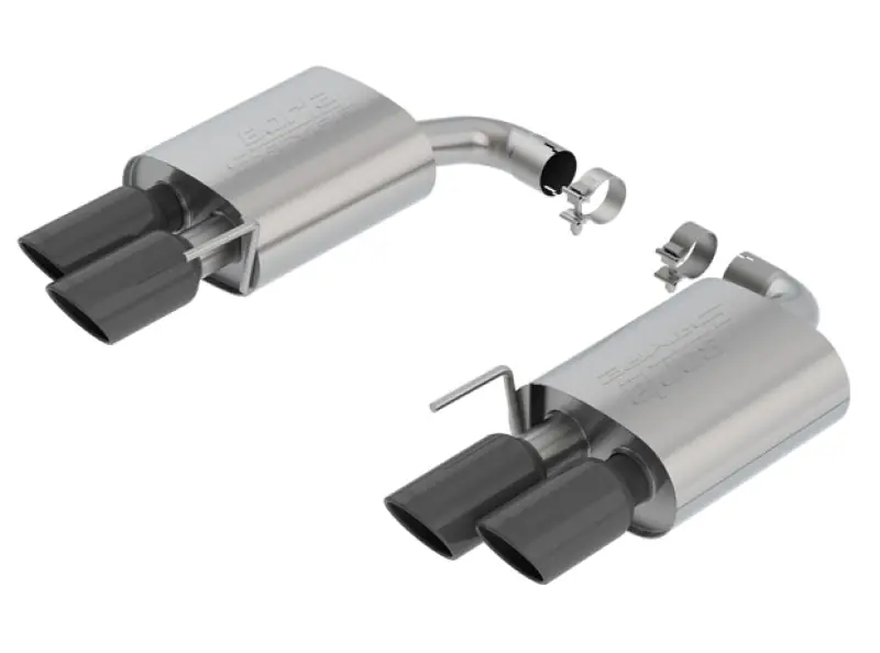 Borla 18-19 Ford Mustang GT 5.0L 2.5in S-Type Exhaust w/o Valves (Rear Section Only) - Black Chrome (BOR11953BC)