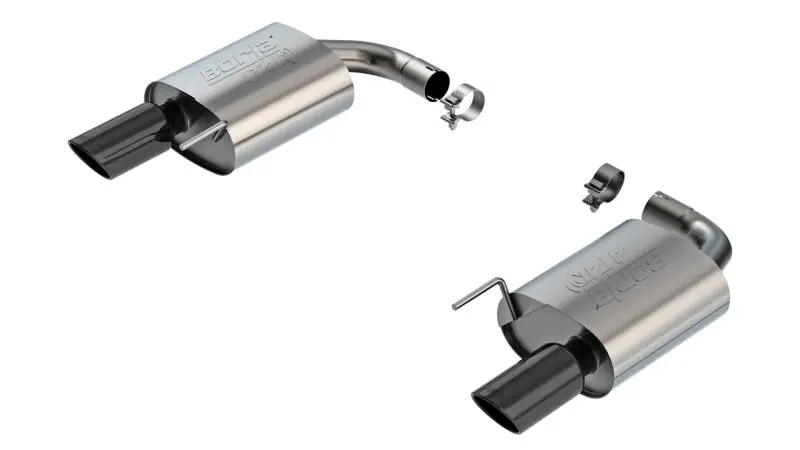 Borla 2024 Ford Mustang GT 5.0L V8 w/o Active Exhaust ATAK Axle-Back Exhaust System - Black Chrome (BOR11984BC)