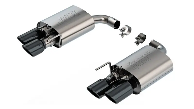 Borla 2024 Ford Mustang GT 5.0L V8 w/ Active Exhaust S-Type Axle-Back Exhaust System - Black Chrome (BOR11985BC)