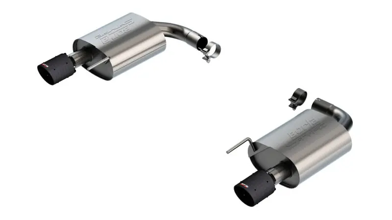 Borla 2024-2025 Ford Mustang Eco Boost 2.3L S-Type Axle Back Exhaust w/ Carbon Fiber Tips (BOR11986CFBA)