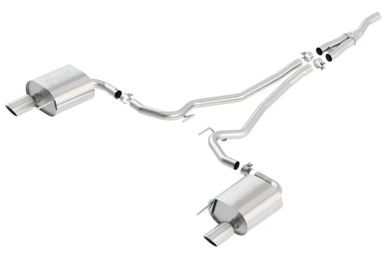 Borla S Type Cat Back 15-17 Ford Mustang 2.3L EcoBoost MT/AT 2.25in pipe 4in tip (BOR140584)