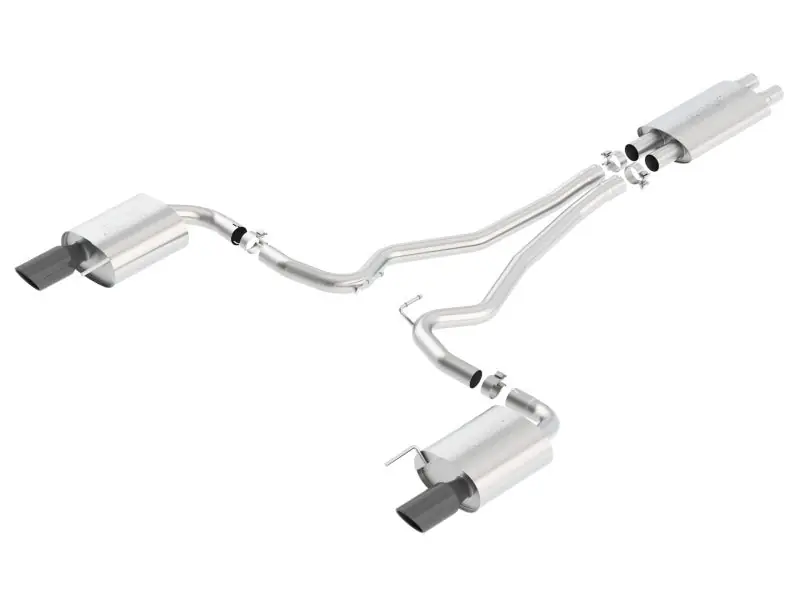 Borla Touring Cat-Back 15 Ford Mustang GT 5.0L V8 MT/AT 2.5in pipe Black 4in tip (BOR140589BC)