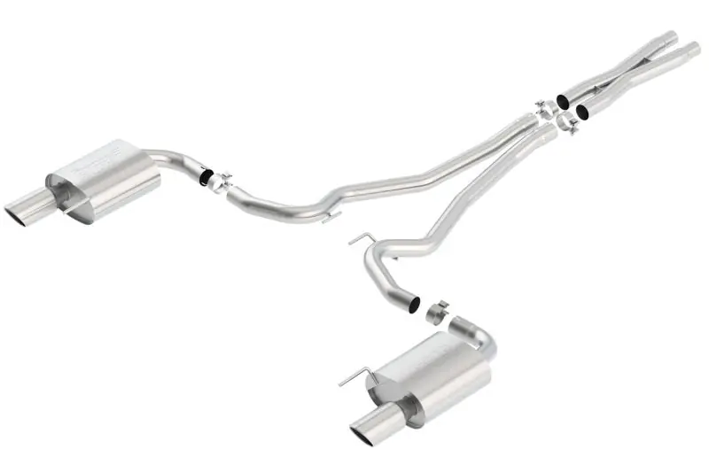 Borla S-Type Cat-Back 15-17 Ford Mustang GT 5.0L V8 MT/AT 2.5in pipe 4in tip (BOR140590)