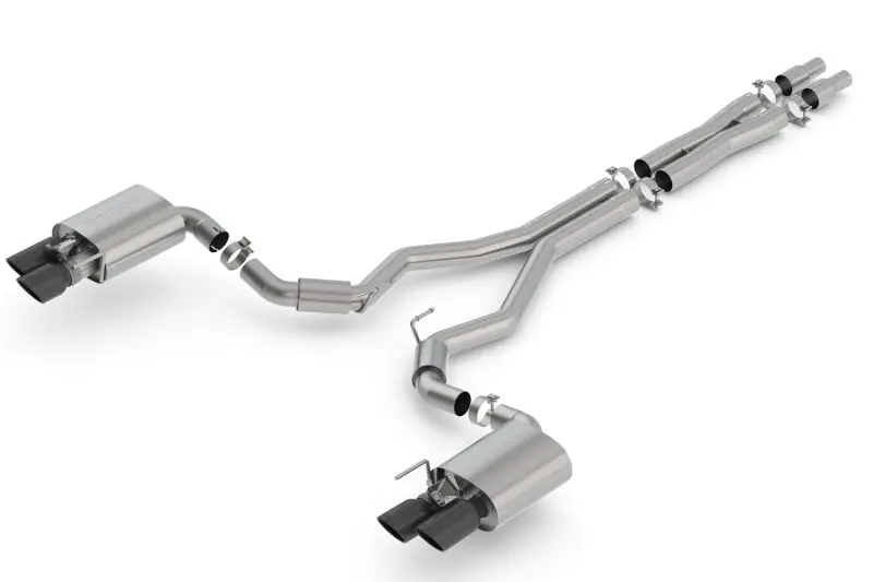 Borla 2018 Ford Mustang GT 5.0L AT/MT 3in S-Type Catback Exhaust Black Chrome Tips w/ Valves (BOR140742BC)