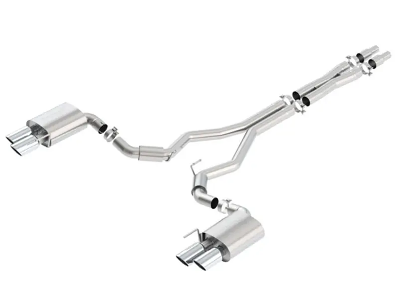 Borla 2018 Ford Mustang GT 5.0L AT/MT (w/o Valves) S-Type 3in Cat-Back Exhaust w/Polished Tips (BOR140745)