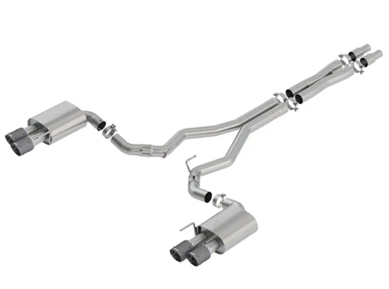 Borla 2018 Ford Mustang GT 5.0L AT/MT (w/o Valves) ATAK 3in Cat-Back Exhaust w/Carbon Fiber Tips (BOR140746CF)