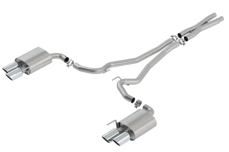 Borla S-Type Cat Back 18-20 Ford Mustang GT Convertible 2.5in pipe 4in tip (BOR140807)