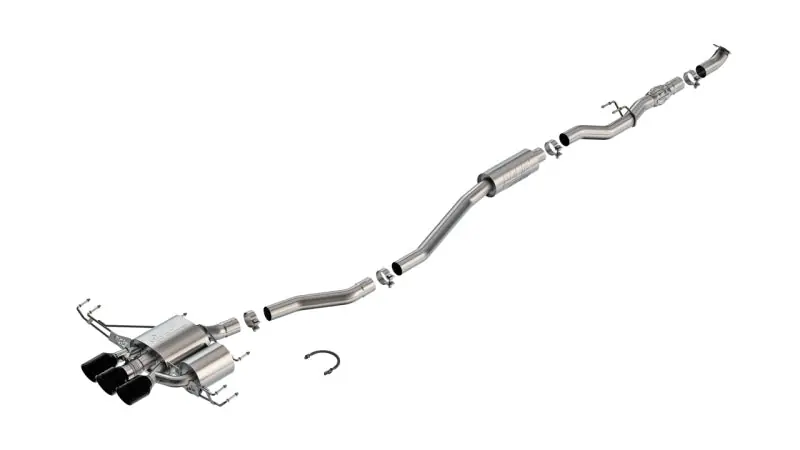 Borla 2023 Honda Civic Type R MT ATAK Catback Exhaust w/ 4in Ceramic Black Tips (BOR140927CB)