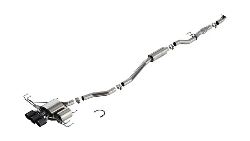 Borla 2023 Honda Civic Type R MT ATAK Catback Exhaust w/ 4in Black Anodized Carbon Fiber Tips (BOR140927CFBA)
