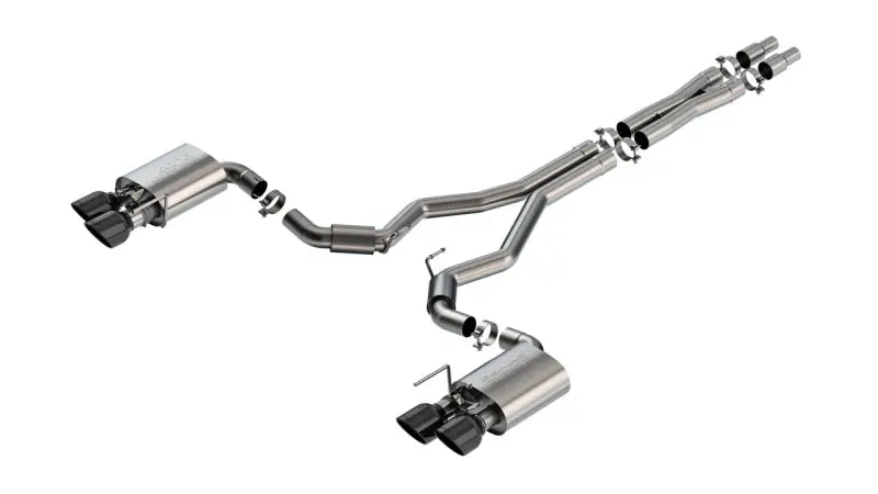 Borla 2024 Ford Mustang Dark Horse 5.0L V8 w/Active Exhaust S-Type Cat-Back Exhaust System - BC Tips (BOR140964BC)