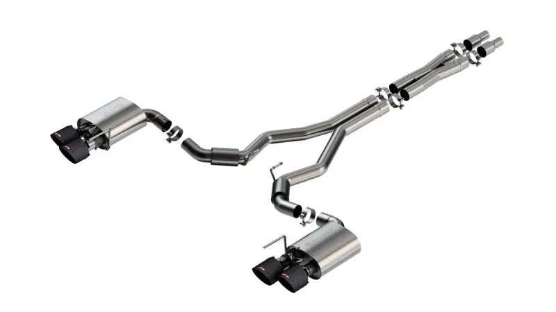 Borla 2024 Ford Mustang Dark Horse 5.0L V8 w/Active Exhaust S-Type Cat-Back Exhaust System - CF Tips (BOR140964CFBA)