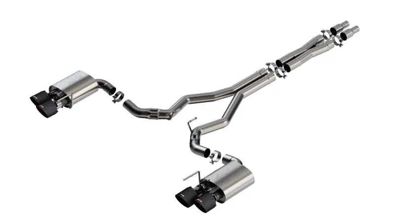Borla 2024 Ford Mustang Dark Horse 5.0L V8 w/Active Exhaust ATAK Cat-Back Exhaust System - CF Tips (BOR140965CFBA)