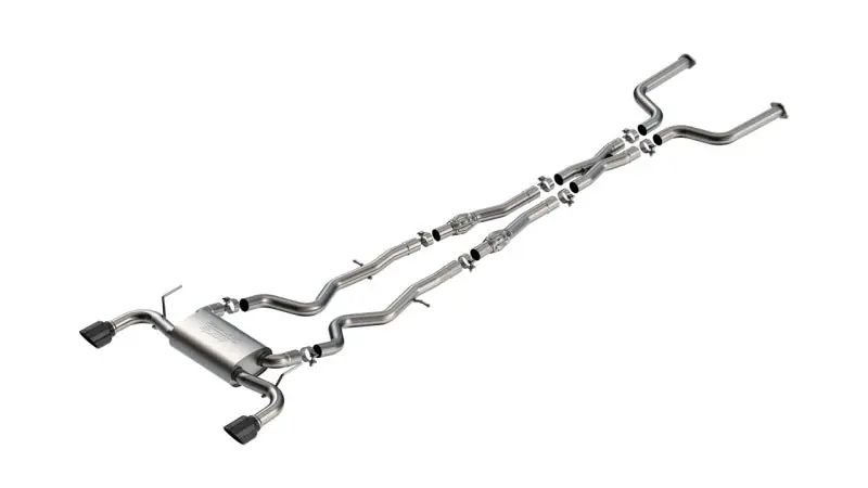 Borla 16-24 Infiniti Q50 (Auto V6) S Type Cat Back - Black Chrome Tip (BOR140977BC)