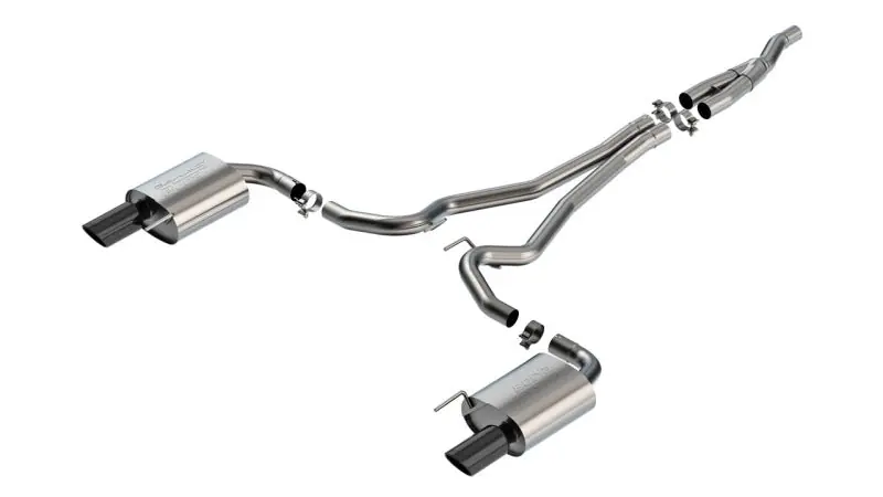 Borla 2024 Ford Mustang 2.3L Ecoboost 2.50 S-TYPE Black Chrome Catback Exhaust - Non-Active (BOR140979BC)