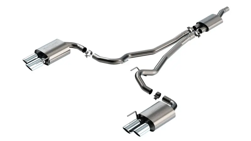 Borla 2024 Ford Mustang Ecoboost 2.3L Cat-Back Exhaust System S-Type w/ Quad Tip - Non-Active (BOR140981)