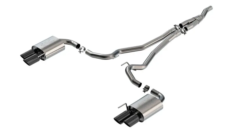 Borla 2024 Ford Mustang Ecoboost 2.3L ATAK Catback Exhaust Black Chrome w/ Quad Tip - Non-Active (BOR140982BC)