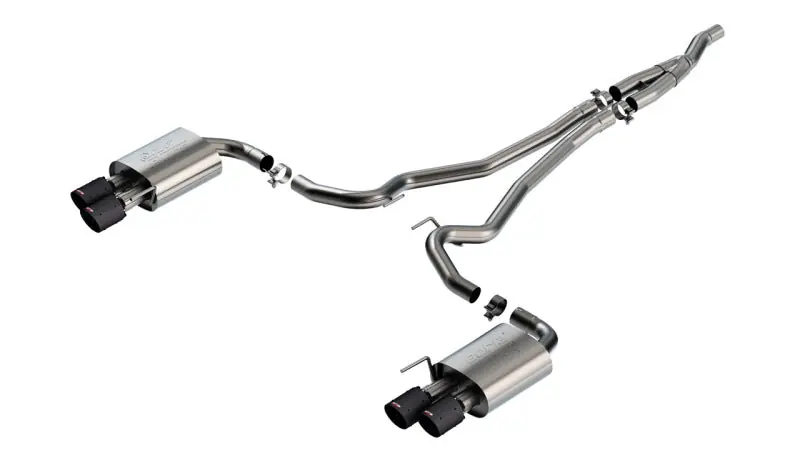 Borla 2024 Ford Mustang 2.3L Ecoboost ATAK Catback Exhaust CF BA w/ Quad Tips - Non-Active (BOR140982CFBA)