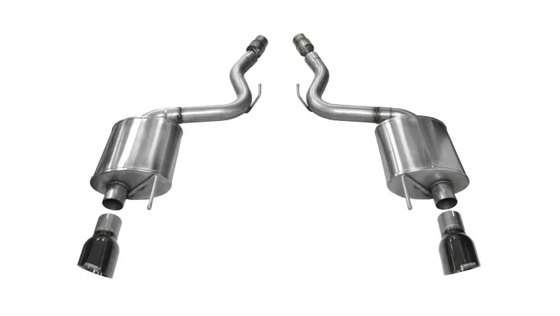 Corsa 2015-2017 Ford Mustang GT 5.0 3in Axle Back Exhaust Black Dual Tips (Touring) (COR14329BLK)
