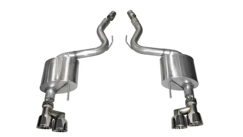 Corsa 2015-2017 Ford Mustang GT 5.0 3in Axle Back Exhaust Polish Quad Tips (Sport) (COR14334)
