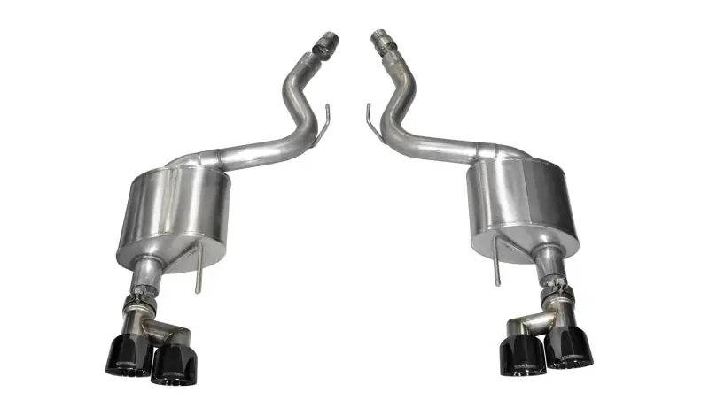 Corsa 2015-2017 Ford Mustang GT 5.0 3in Axle Back Exhaust Black Quad Tips (Sport) (COR14334BLK)