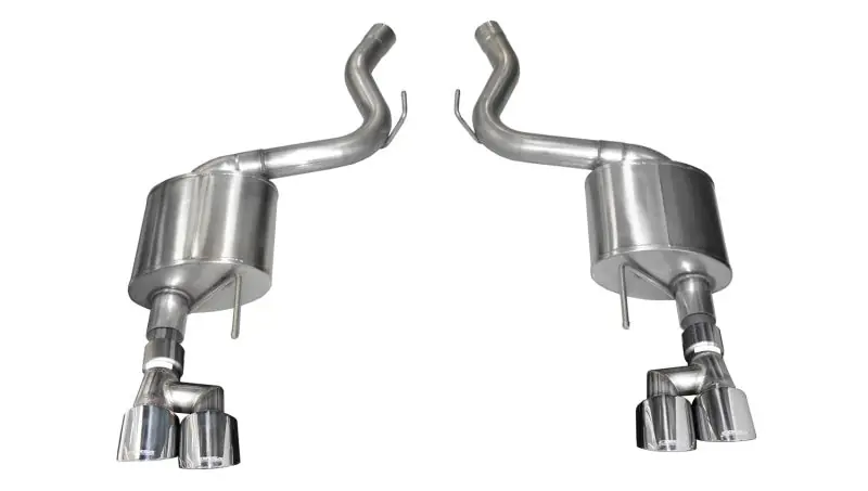Corsa 2018-2023 Ford Mustang V8 5.0L 3in Axle-Back Dual Rear Exit w/ 4in Polished Pro-Series Tips (COR21039)