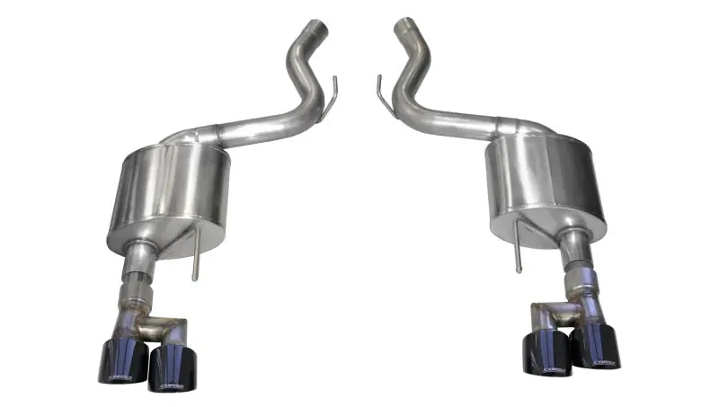 Corsa 18-23 Ford Mustang 5.0L V8 3in Sport Axle-Back Dual Rear Exit w/ 4in Black PVD Pro-Series Tips (COR21039BLK)