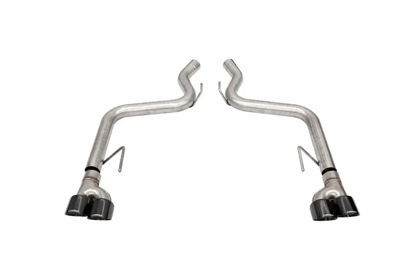 Corsa 2018-2023 Ford Mustang GT Black 3.0in PVD AxleBack Exhaust w/4.0in Quad Pro Tips (COR21087BLK)