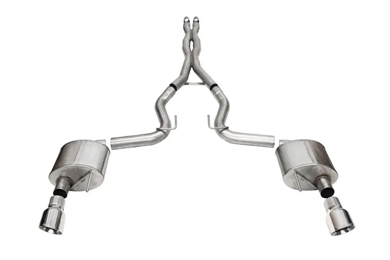 Corsa 2024 Ford Mustang GT Xtreme Cat-Back Exhaust Sys. 3.0in Dual Rear Exit w/4.5in Pro Series Tips (COR21250)