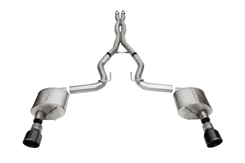 Corsa 2024 Ford Mustang GT Xtreme Cat-Back Ex. Sys. 3.0in Dual Rear Exit w/4.5in Black PVD Pro Tips (COR21250BLK)