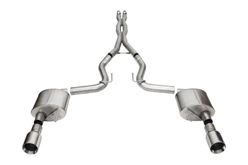 Corsa 2024 Ford Mustang GT Xtreme CatBack Exhaust Sys 3.0in Dual Rear Exit w/4.5in StraightCut Tips (COR21251)