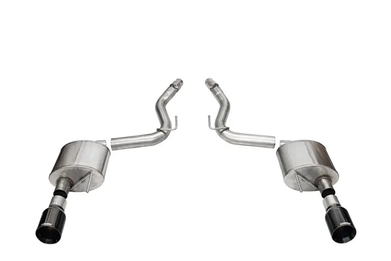 Corsa 2024 Ford Mustang GT Sport Axle-Back Dual Rear Exit with 4.5in Straight Cut Black PVDTips (COR21253BLK)