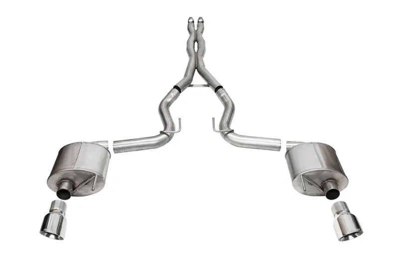 Corsa 2024 Ford MustangGT Sport Cat-Back Exhaust System 3.0in Dual Rear Exit w/4.5in Pro Series Tips (COR21254)