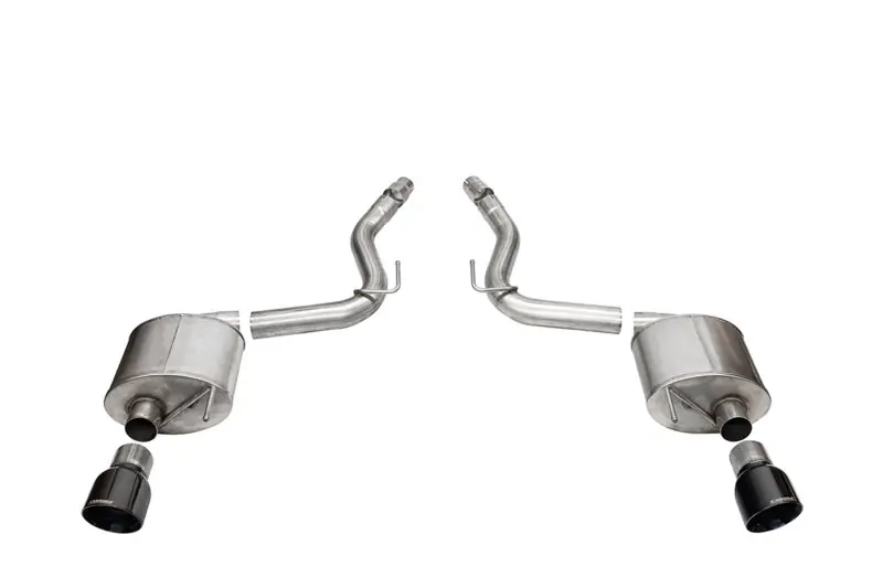 Corsa 2024 Ford Mustang GT Touring Axle-Back Dual Rear Exit with 4.5in Pro Series Black PVDTips (COR21256BLK)