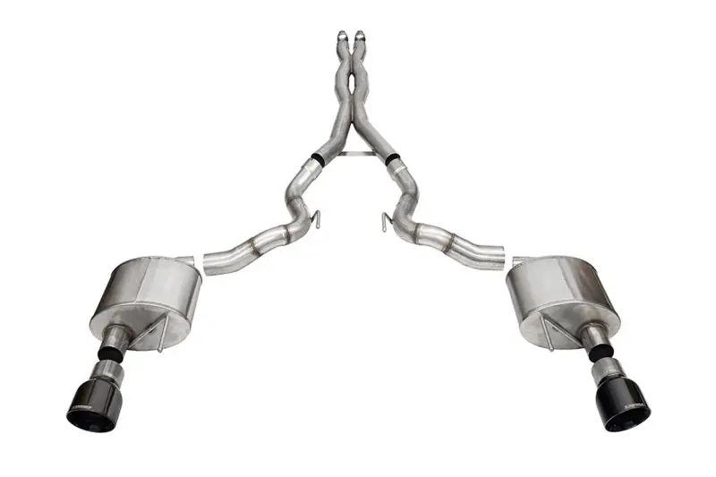 Corsa 2024 rd MustangGT Conv Xtreme Cat-Back Ex.Sys 3.0in Dual Rear Ex w/4.5in Blk PVD ProSeries Tip (COR21270BLK)