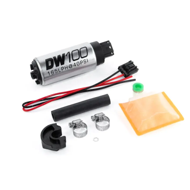DeatschWerks 165 LPH In-Tank Fuel Pump w/ 89-94 Nissan 240sx Install Kit (DWK9-101-0766)