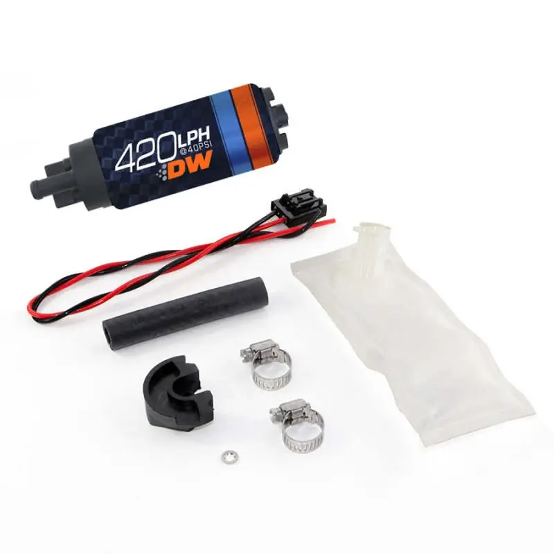 Deatschwerks DW420 Series 420lph In-Tank Fuel Pump w/ Install Kit For 94-02 Nissan S14/S15 (DWK9-421-1024)