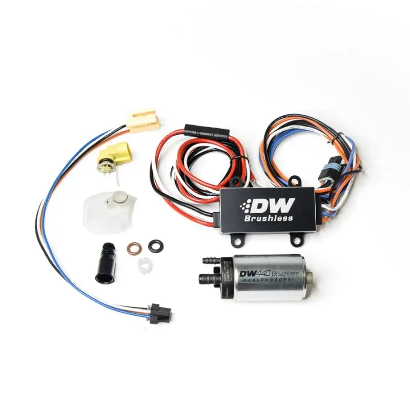 DeatschWerks DW440 440lph Brushless Fuel Pump Single/Dual Controller w/ Install Kit 08-14 Subaru WRX (DWK9-441-C102-0910)