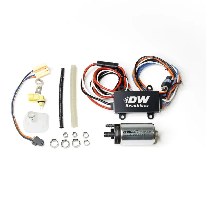 DeatschWerks DW440 440lph Brushless Fuel Pump Single/Dual Controller & Install 15+ Ford Mustang GT (DWK9-442-C102-0906)