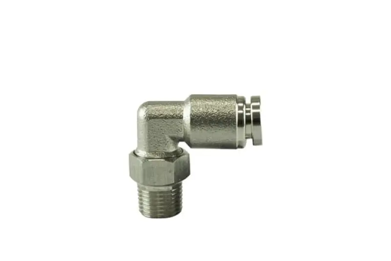 Turbosmart 1/8 NPT to 90 Degree 1/4 pushloc Stainless Steel (TURTS-0550-3054)