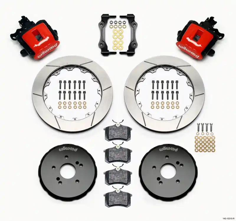 Wilwood Combination Parking Brake Rear Kit 12.88in Red Honda S2000 (WIL140-10310-R)