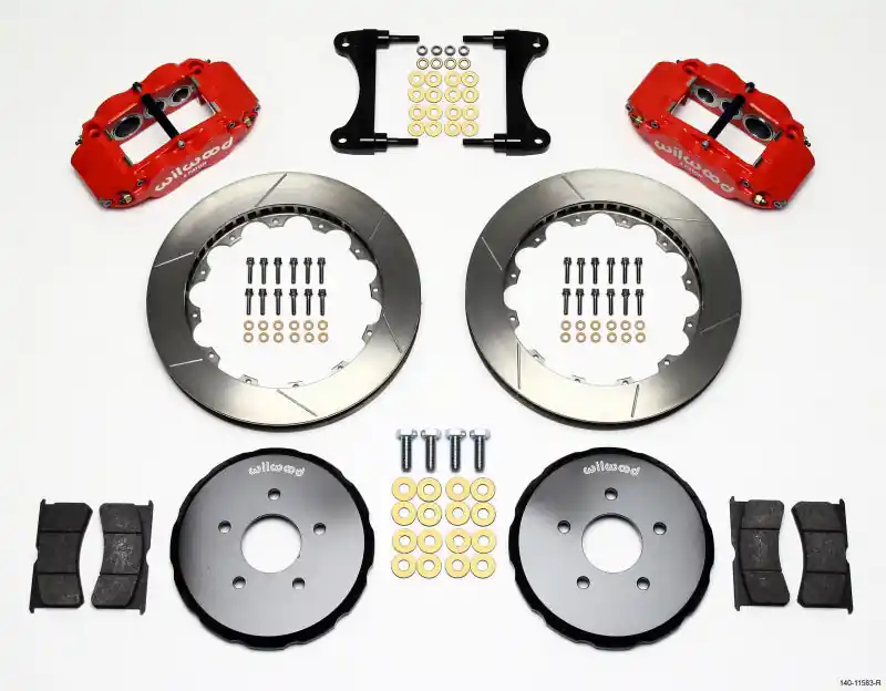 Wilwood Narrow Superlite 6R Front Hat Kit 13.06in Red Nissan 370Z/Fiti G37 (WIL140-11583-R)