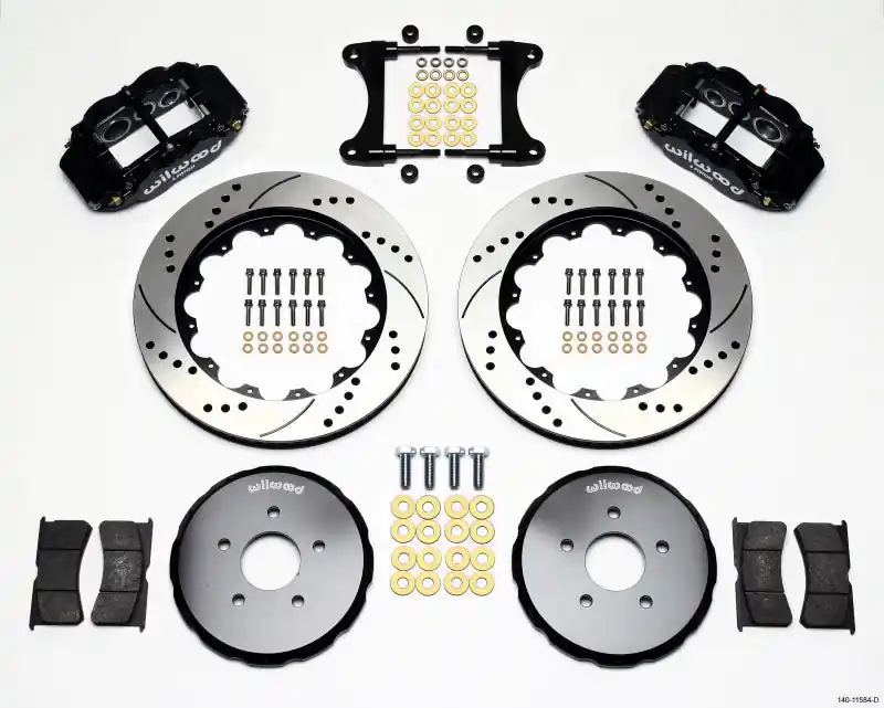Wilwood Narrow Superlite 6R Front Hat Kit 14.00in Drilled Nissan 370Z/Fiti G37 (WIL140-11584-D)