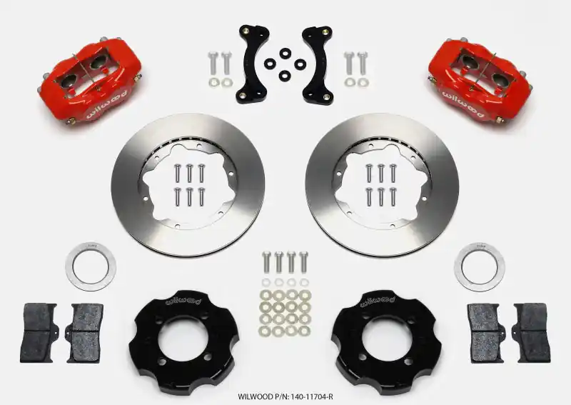 Wilwood Forged Dynalite Front Hat Kit 11.00in Red 95-05 Miata (WIL140-11704-R)
