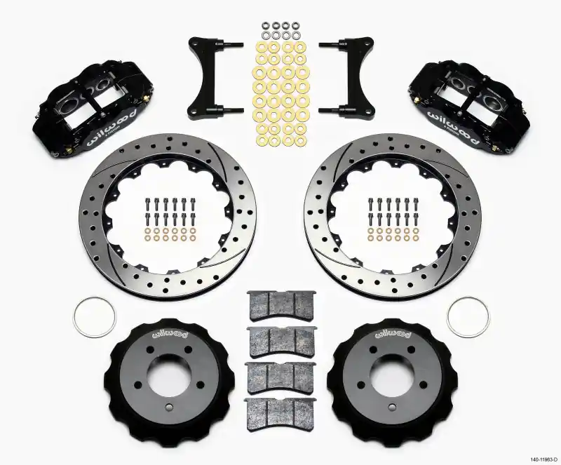 Wilwood Narrow Superlite 6R Front Hat Kit 12.88in Drilled 93-96 Mazda RX7 (WIL140-11963-D)