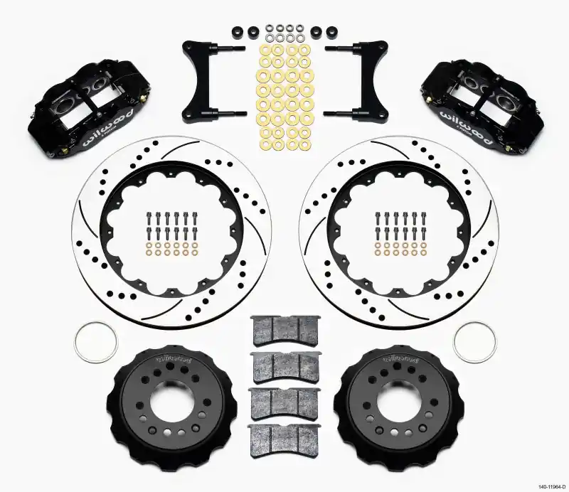 Wilwood Narrow Superlite 6R Front Hat Kit 14.00in Drilled 93-96 Mazda RX7 (WIL140-11964-D)