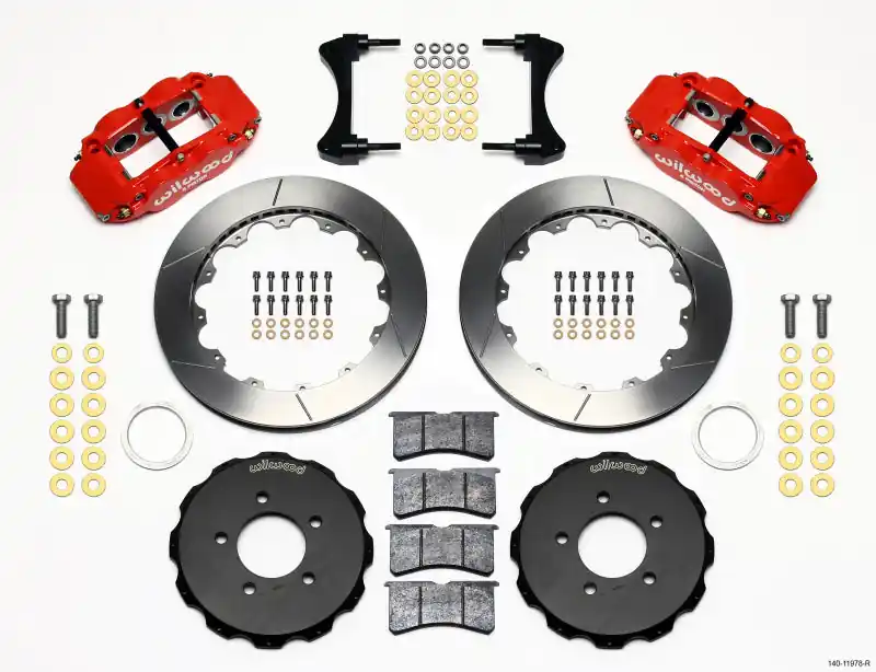 Wilwood Narrow Superlite 6R Front Hat Kit 12.88in Red 2006-Up Civic / CRZ (WIL140-11978-R)