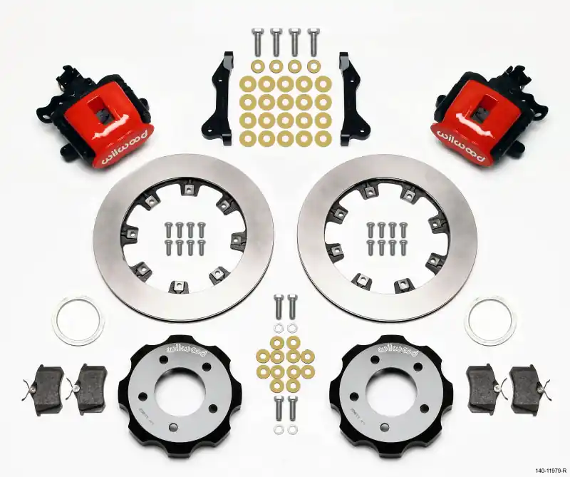 Wilwood Combination Parking Brake Rear Kit 12.19in Red 2006-Up Civic / CRZ (WIL140-11979-R)
