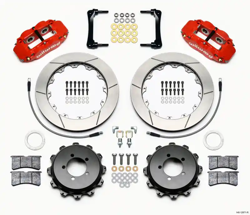 Wilwood Narrow Superlite 4R Rear Kit 12.88in Red 2012-Up Toyota / Scion FRS w/Lines (WIL140-12871-R)