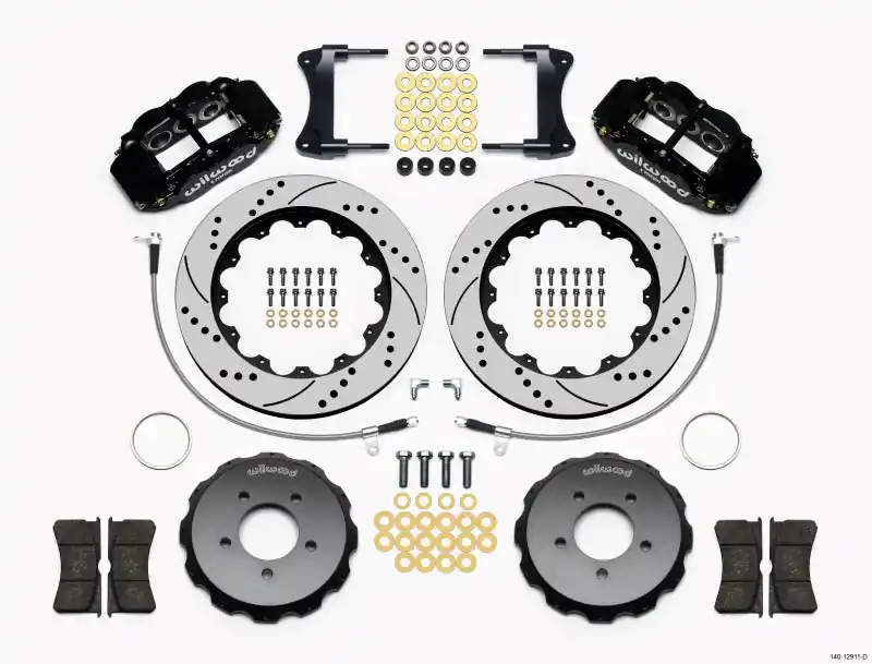 Wilwood Narrow Superlite 6R Front Hat Kit 14.00in Drilled 2005-Up Mazda Miata w/ Lines (WIL140-12911-D)