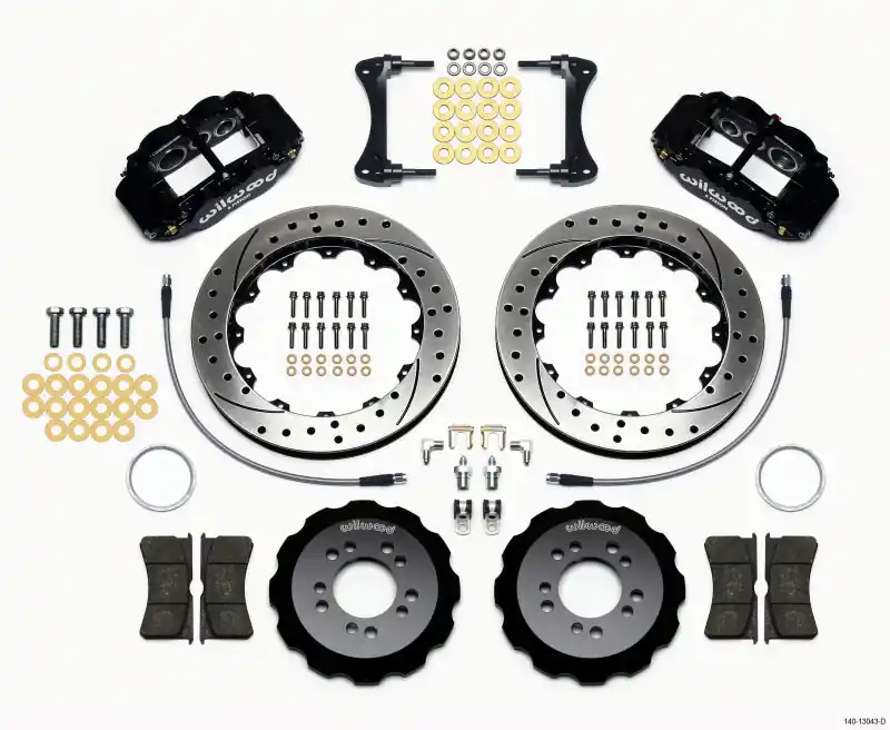 Wilwood Narrow Superlite 6R Front Hat Kit 13.06in Drilled 2008-up Hyundai Genesis Coupe w/Lines (WIL140-13043-D)